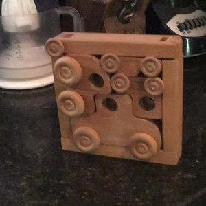 Vintage 4 car Wooden puzzle